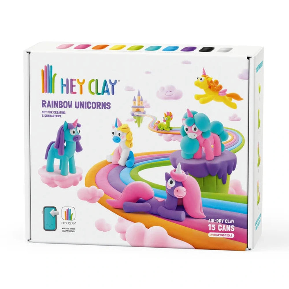 Hey Clay Zelfhardende Klei Unicorns - 15 potjes