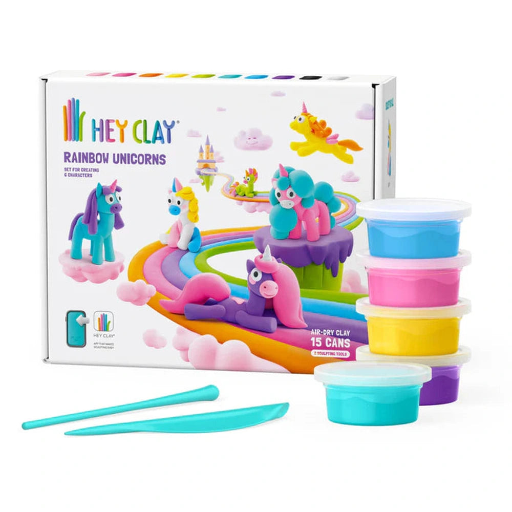 Hey Clay Zelfhardende Klei Unicorns - 15 potjes