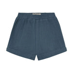 Short en mousseline Huttelihut – short léger en coton – bleu marine foncé
