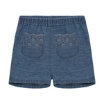 Minymo Shorts en chambray denim délavé