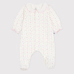 Babypyjama in tubic met fleurig kraagje