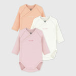 Petit Bateau | Set van katoenen babyrompertjes met lange mouwen en print