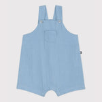 Petit Bateau | Salopette courte bébé en coton uni et léger