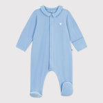 Petit Bateau | Pyjama bébé en velours avec petit cœur