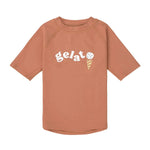 Lässig UV-shirt voor Kinderen met Korte Mouwen - bruin