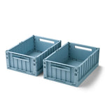 Boîte de rangement moyenne Liewood Weston, lot de 2 - Bleu plage