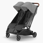 Uppababy Minu Duo Stroller Greyson (Charcoal Mélange) Carbon Frame Met Bruin Leer