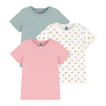 Petit Bateau 3 T-Shirts Korte Mouwen - Multicolor