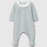 Laranjinha Babygrow Met Geborduurde Kraag - Grijsblauw