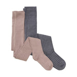 Lot de 2 collants côtelés Minymo - Chèvre