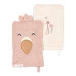 Little Dutch Washandjes Flamingo 2 Stuks - Roze