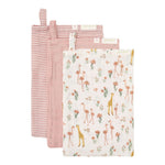 Little Dutch Washandjes Blooming Safari 3 Stuks - Roze