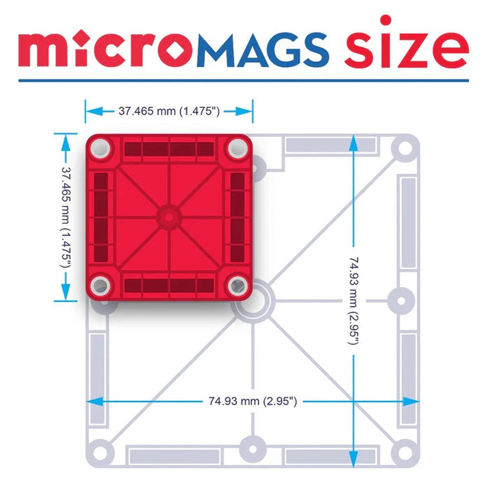Magna-Tiles Micro Mags Set Deluxe | 70 Onderdelen