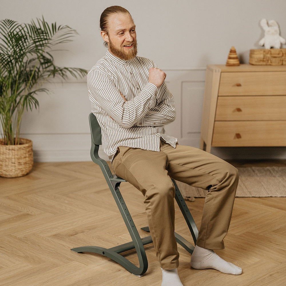 Leander Louie Eetstoel - Meegroeiende Kinderstoel - Sage Green