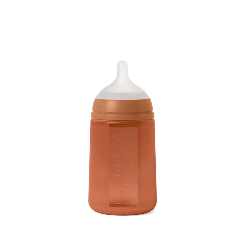 Suavinex - Siliconen Flexibele Zuigfles - 240ml - Terracotta
