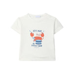 Laranjinha Katoenen T-Shirt Voor Kinderen "Let's Play Little Crab" - Off-White