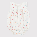 Katoenen Babypakje Met Bloemetjesprint