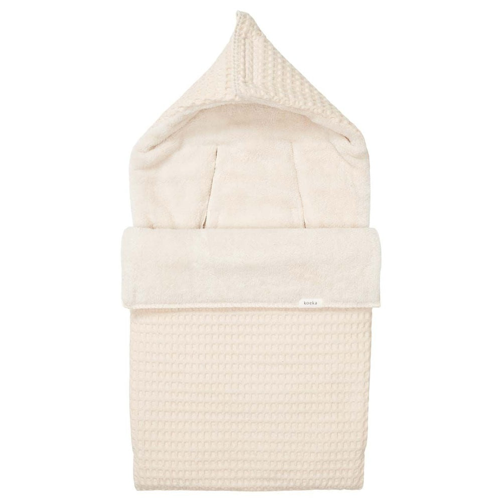 Koeka Voetenzak 0+ 3/5Punts Wafel/Teddy Oslo Natural/Pebble