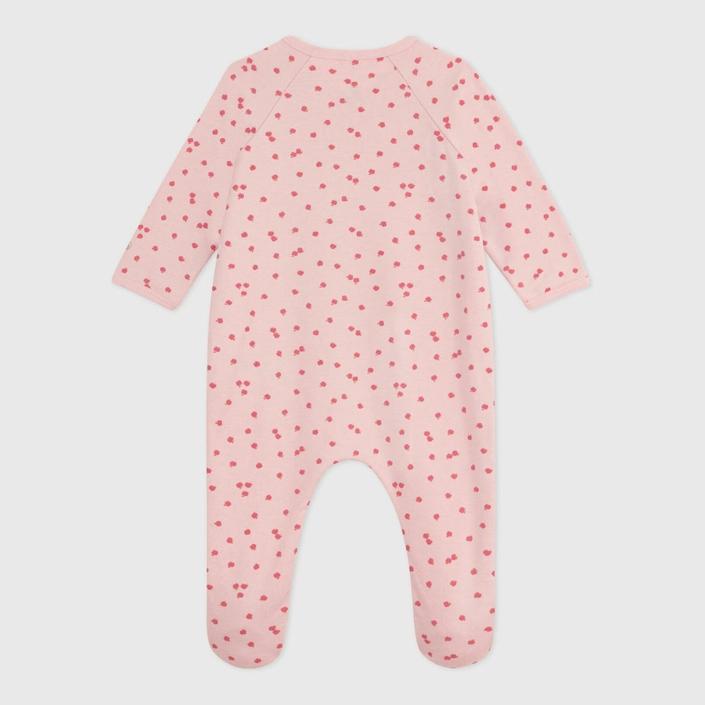 Petit Bateau Babypyjama Van Geruwde Fleece - Roze Appeltjes