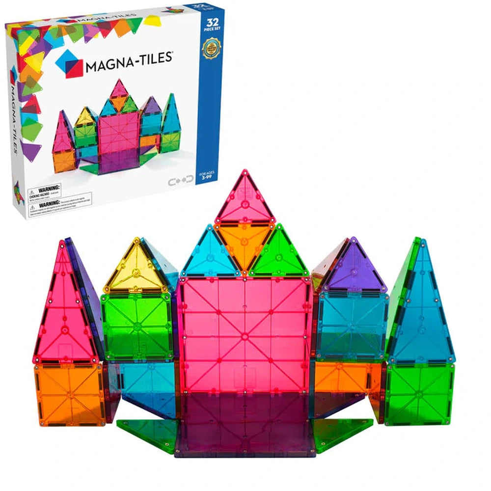 Magna-Tiles Clear Colors | 32 Onderdelen