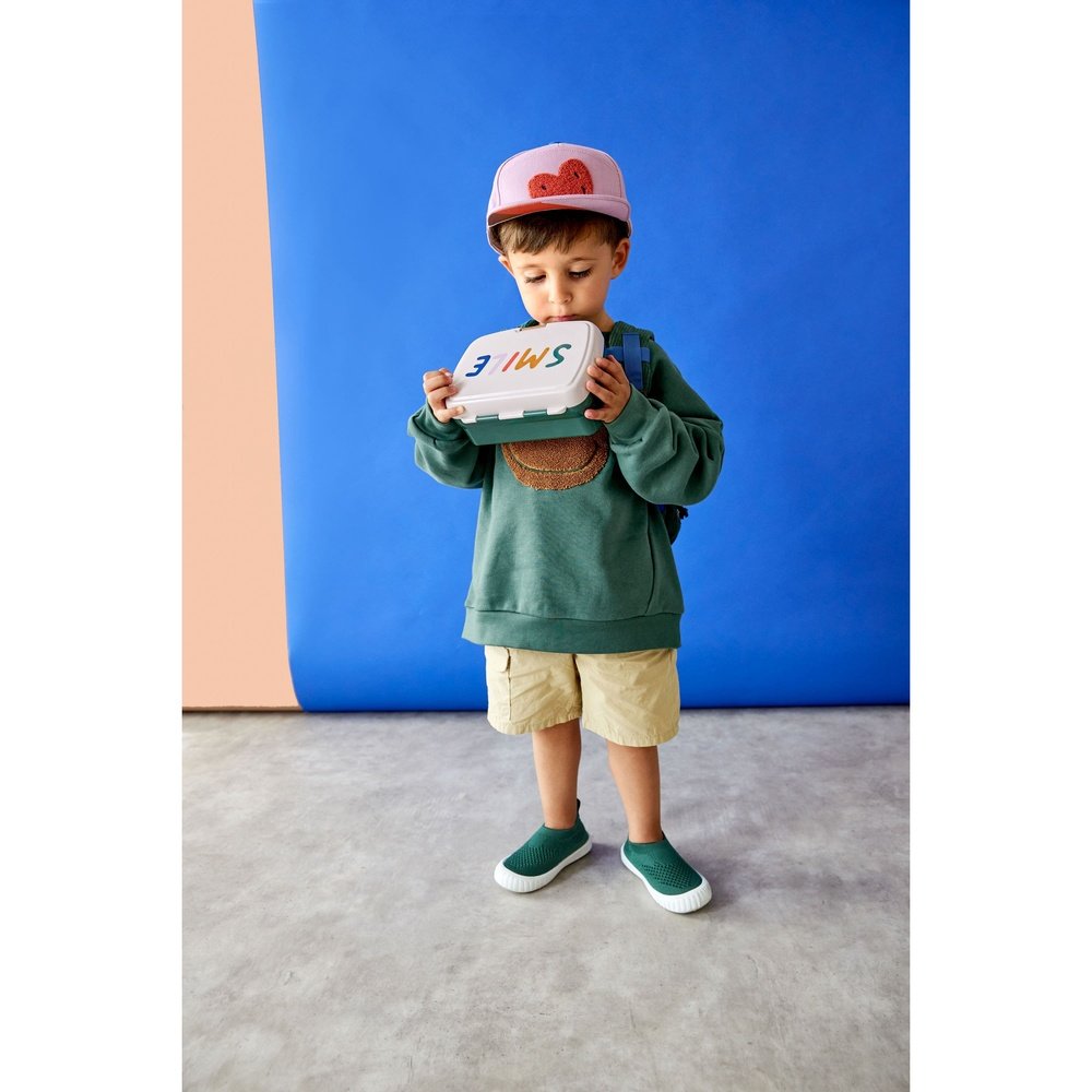 Lunchset Lunchbox & Drinkfles Little Gang - Smile Milky/Ocean Green