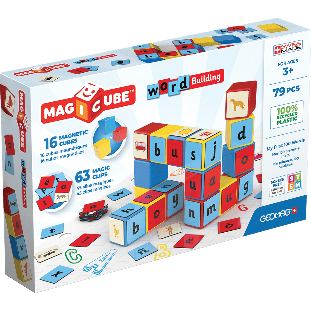 Geomag Magicub Magnetisch Speelgoed Word Building | 55 Onderdelen