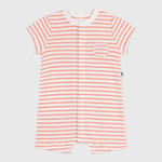 Petit Bateau Kort Gestreept Babypakje Van Katoenen Badstof - Marshmallow/Apricot