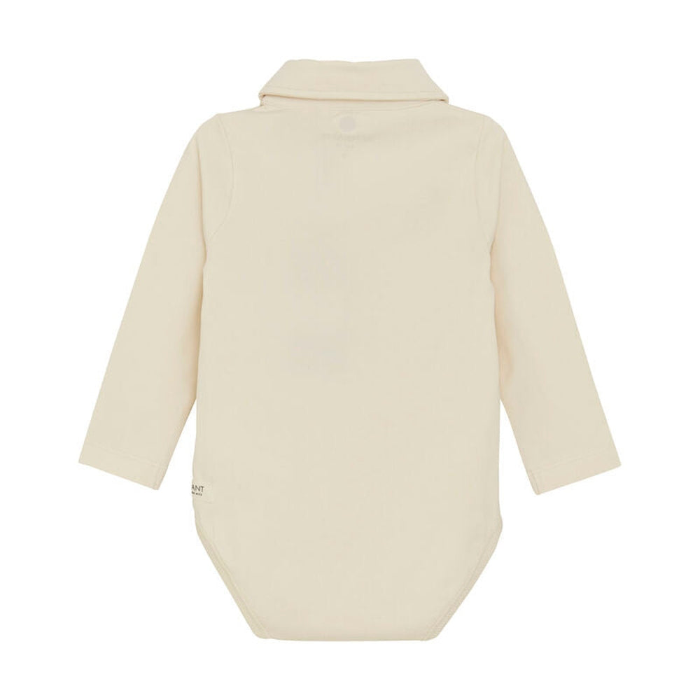 En Fant Polo Romper Met Lange Mouwen - Pearl