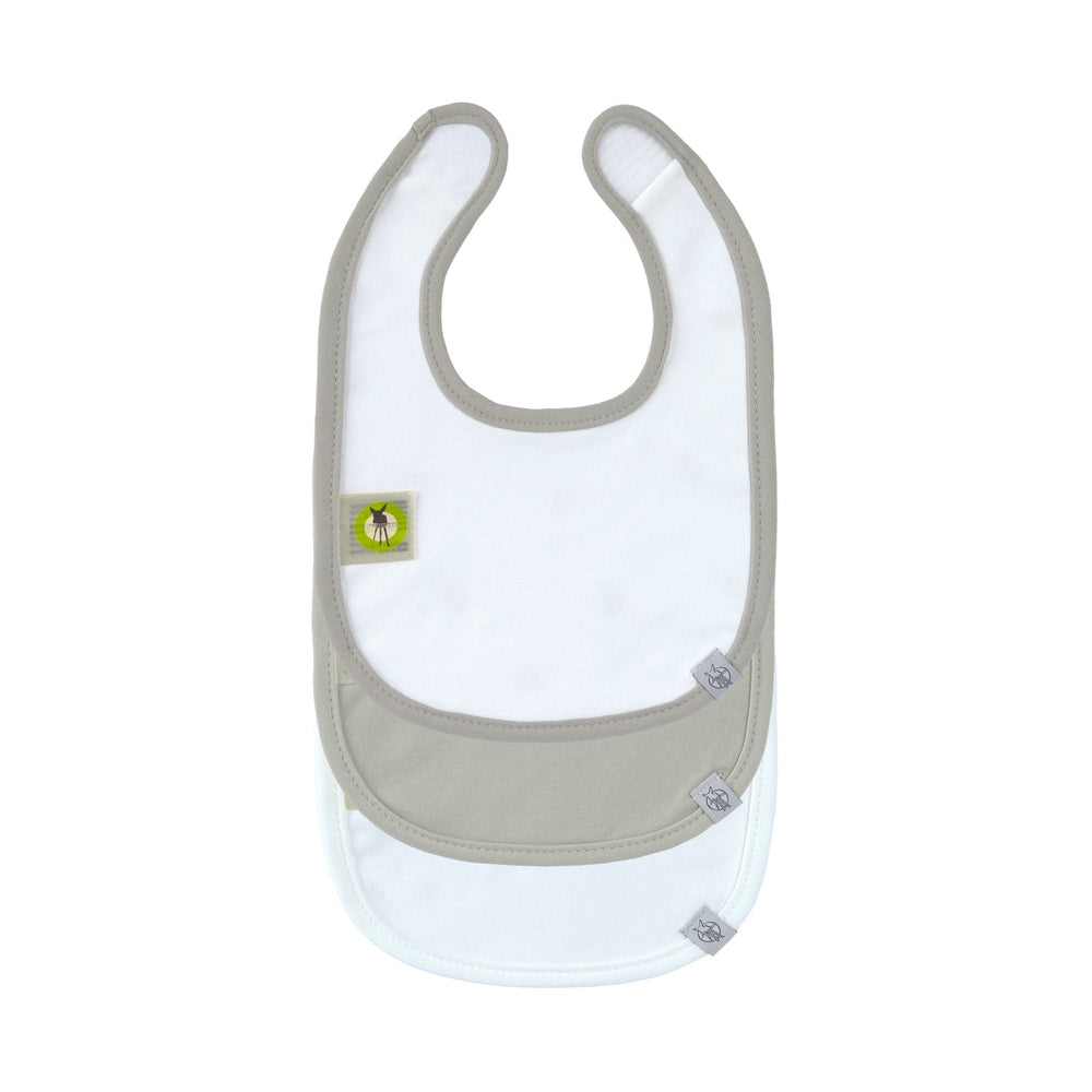 Lässig Set Van 3 GOTS Newborn Slabbetjes - Rainbow/ Beige