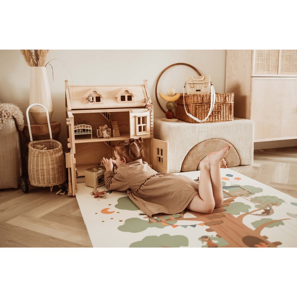 Play&Go Speeltapijt Puzzel - Eevaa 2In1 Puzzelmat/Opbergbox - Treehouse | Foam