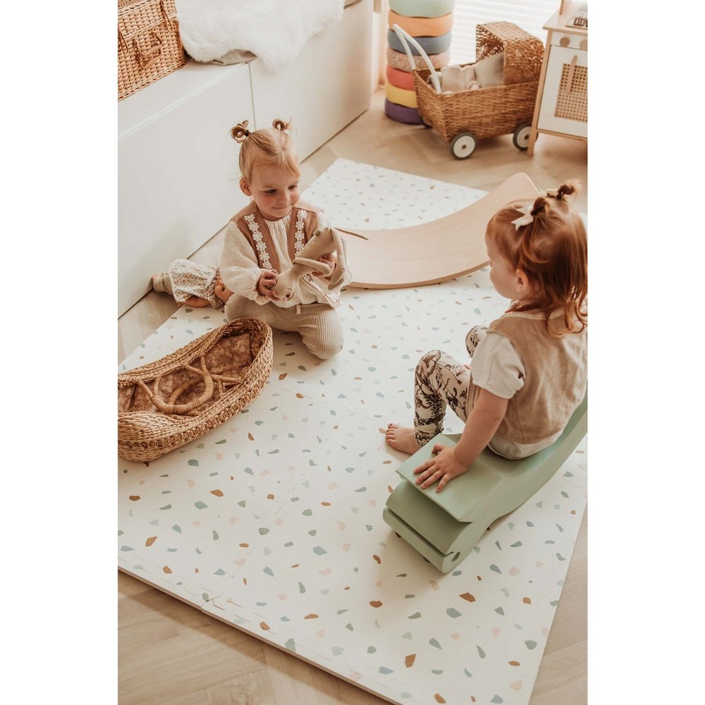 Play&Go Speeltapijt Puzzel - Eevaa 2In1 Puzzelmat/Opbergbox - Village/Terrazzo