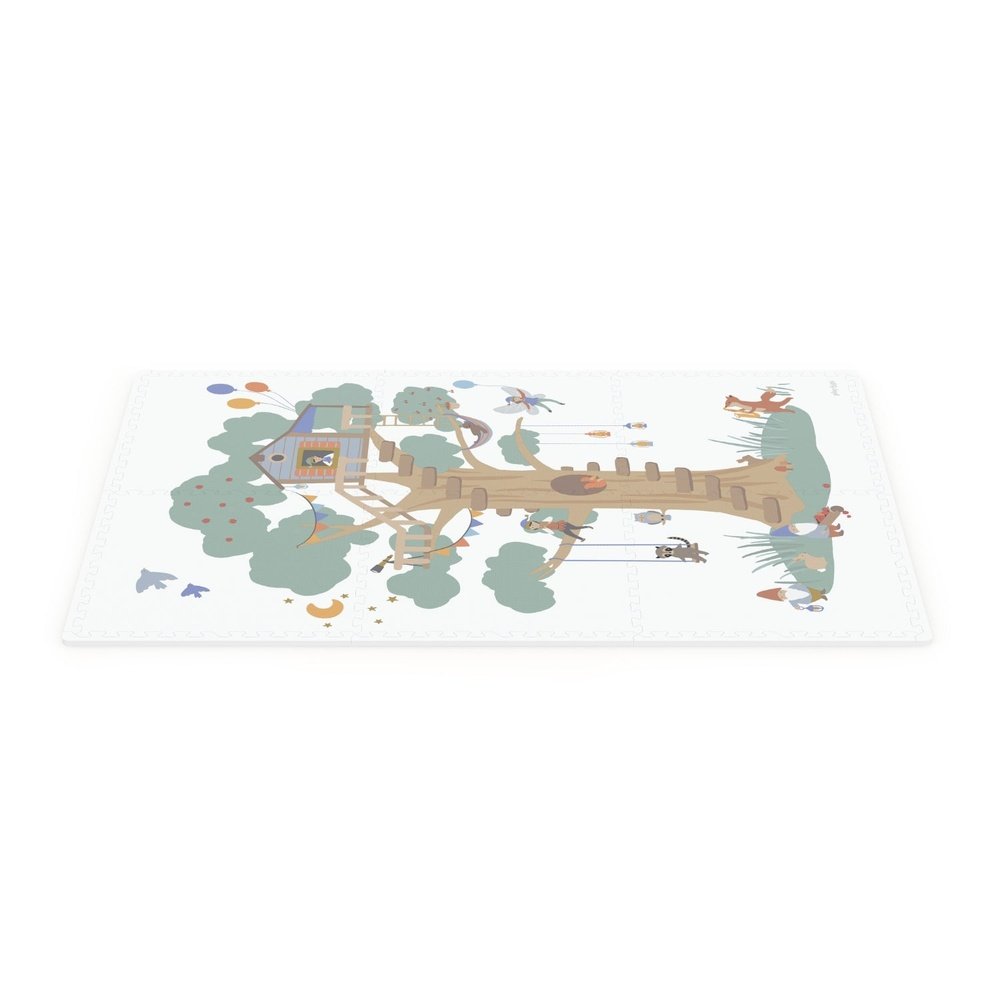 Play&Go Speeltapijt Puzzel - Eevaa 2In1 Puzzelmat/Opbergbox - Treehouse | Foam