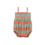 Sproet en Sprout Smock Romper Strepen Slit Green