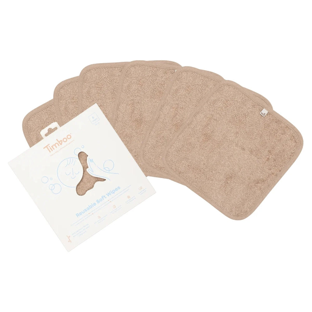 Timboo Herbruikbare Doekjes 6 doekjes - Savannah Sand