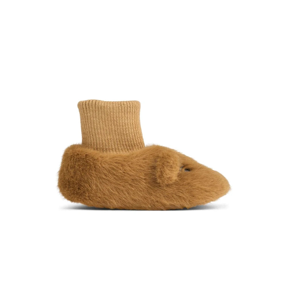 Liewood Beth Bear Plush Slipper - Golden Caramel