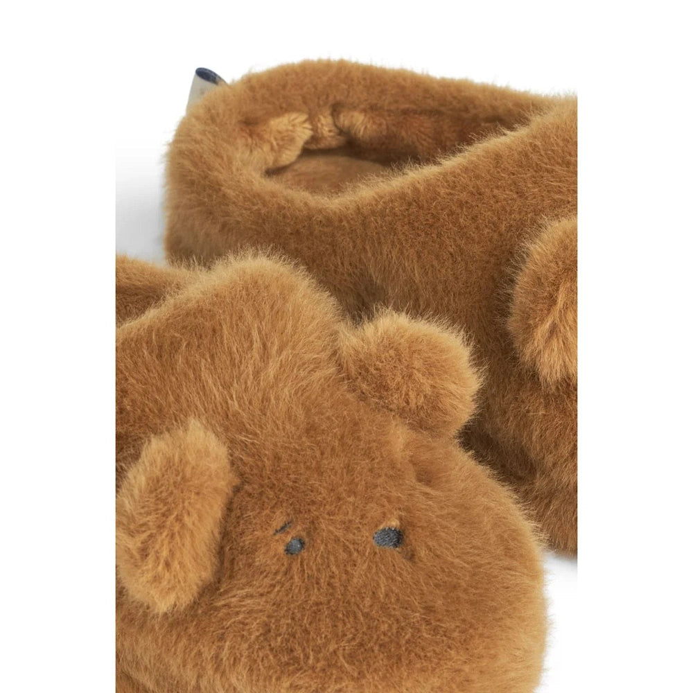 Liewood Aviaja Bear Slippers - Golden Caramel