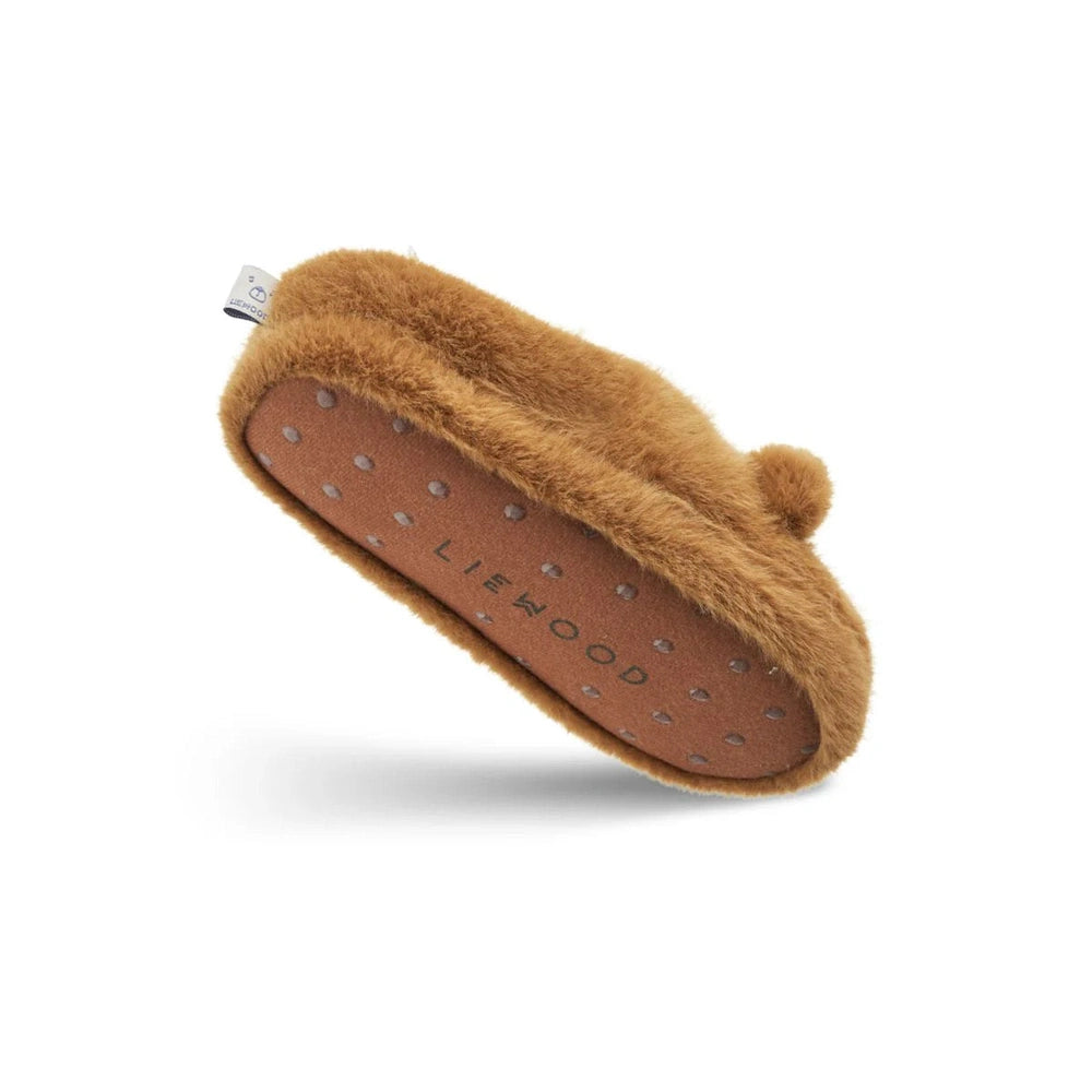 Liewood Aviaja Bear Slippers - Golden Caramel