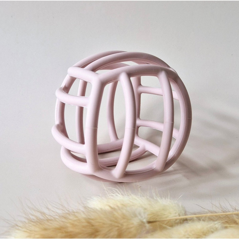 Rammelaartje Siliconen Flexibele Motoriek Bal - Zachtroze