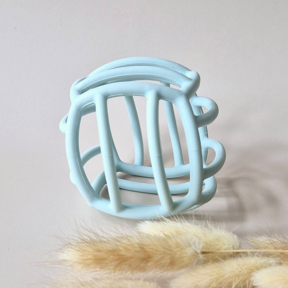 Rammelaartje Siliconen Flexibele Motoriek Bal - Zachtblauw