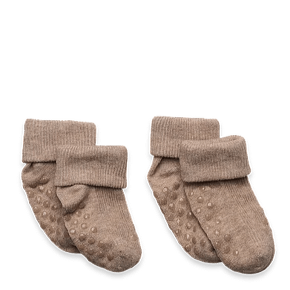 Minymo 2-pack Baby Sokken - Antislip Zand