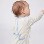 Petit Bateau Fluwelen Babypyjama Met Sluiting Op De Rug - Walvis