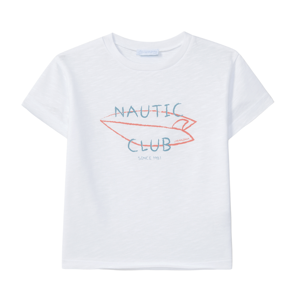 T-shirt basique en coton Laranjinha pour bébé - Blanc
