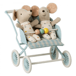 Maileg Kinderwagen - Baby Muis - Mint