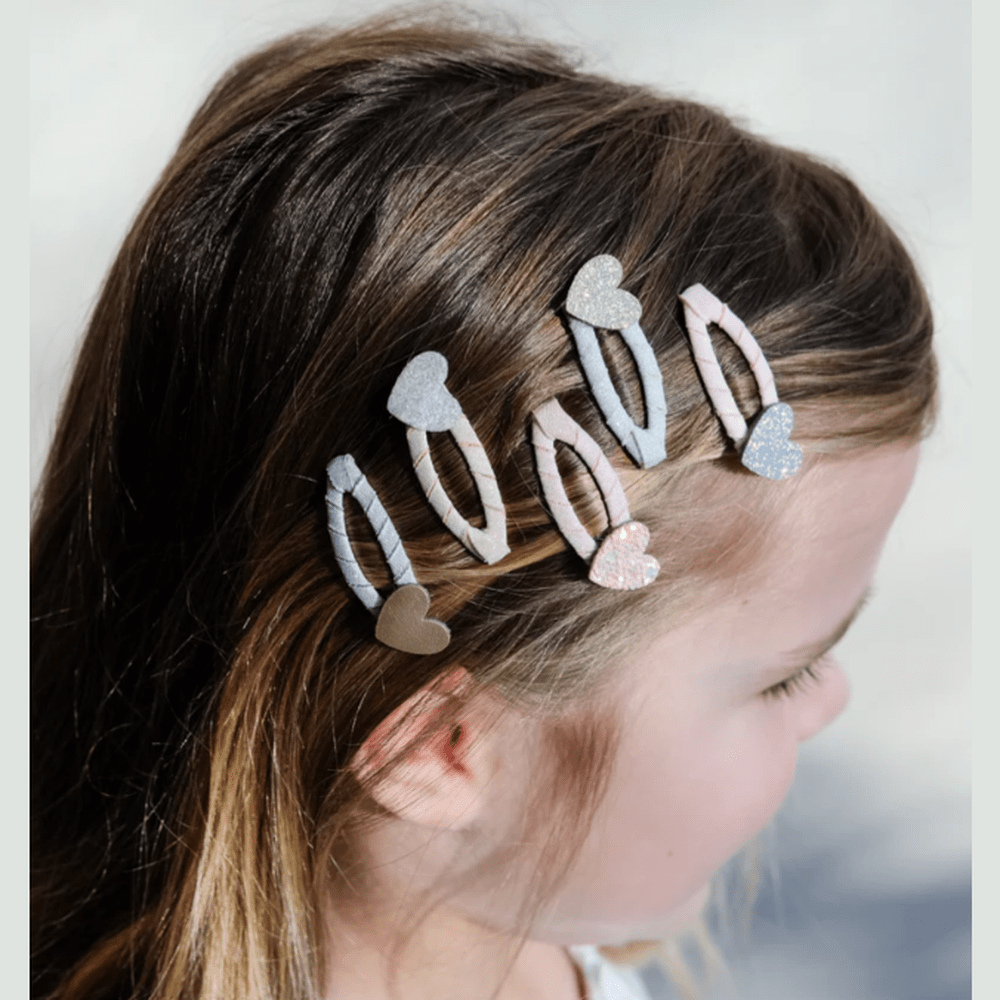 Mimi & Lula Haarclipjes 5-pack - Hartjes