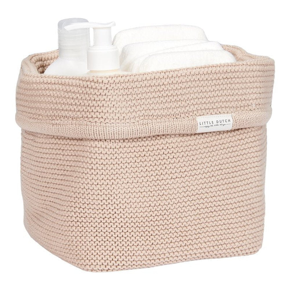 Little Dutch Panier de rangement tricoté - Petit/ Beige