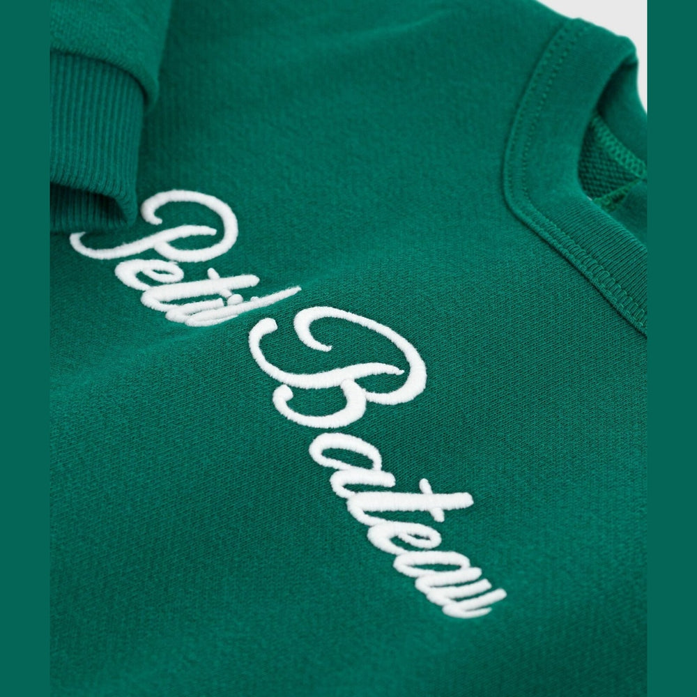 Petit Bateau sweatshirt en coton brodé - vert