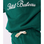 Sweat en coton Petit Bateau avec broderie - vert