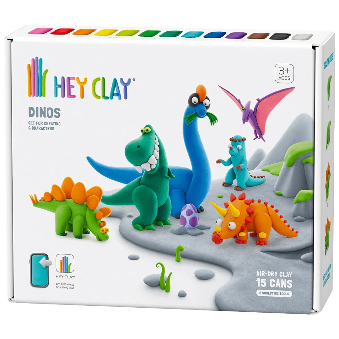 Hey Clay Zelfhardende Klei Dino - 15 potjes
