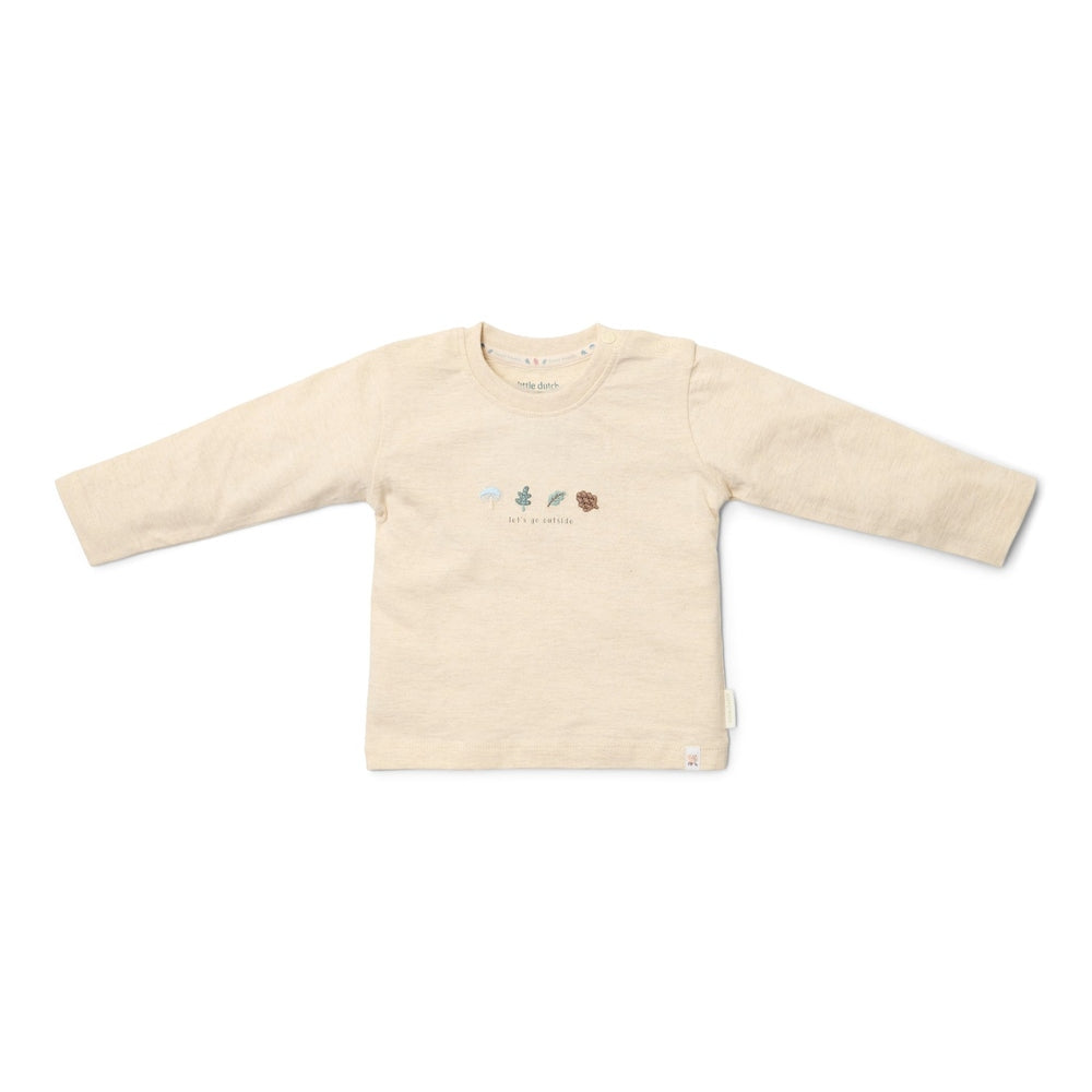 Little Dutch T-shirt Lange Mouwen Let's Go Outside - Sand Melee