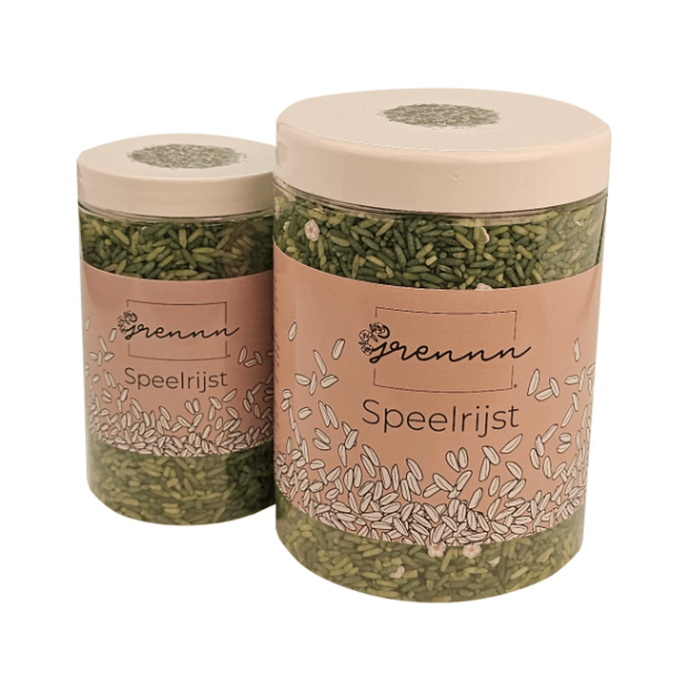 Grennn speelrijst white flower mix 750 gram